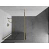 Mexen Kioto Perete de duș Walk-in 70 x 200 cm, cu grilaj negru 8 mm, auriu - 800-070-101-50-77