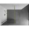 Mexen Kioto Walk-in zuhanyfal 70 x 200 cm, fekete rácsos 8 mm, arany - 800-070-101-50-77