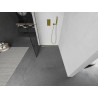 Mexen Kioto Perete de duș Walk-in 70 x 200 cm, cu grilaj negru 8 mm, auriu - 800-070-101-50-77
