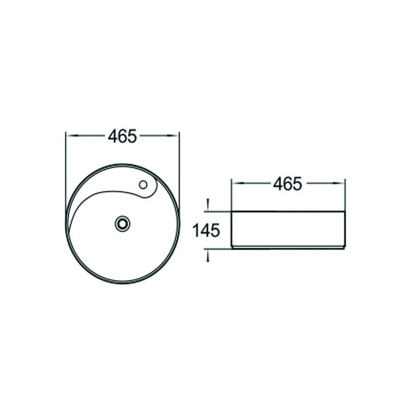 Mexen Lila pultra szerelhető mosdó 46 x 46 cm, fehér - 21824600