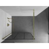 Mexen Kioto panou de duș Walk-in 110 x 200 cm, grilaj negru 8 mm, auriu - 800-110-101-50-77
