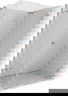 Mexen Lunar-F cabină de duș pliabilă dreapta 90 x 80 cm, transparent, cupru periat- 836-090-080-65-00-P