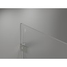 Mexen Lunar-F L összecsukható zuhanykabin bal 100 x 80 cm, áttetsző, kefélt nikkel - 836L-100-080-97-00-L
