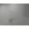 Mexen Lunar-F L összecsukható zuhanykabin bal 100 x 80 cm, áttetsző, kefélt nikkel - 836L-100-080-97-00-L