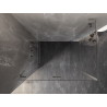 Mexen Lunar-F L összecsukható zuhanykabin bal 100 x 80 cm, áttetsző, kefélt nikkel - 836L-100-080-97-00-L