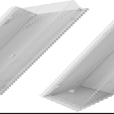 Mexen Lunar-F L összecsukható bal oldali zuhanykabin 100 x 90 cm, átlátszó, matt nikkel - 836L-100-090-97-00-L