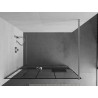 Mexen Kioto+ placă de duș cu raft Walk-in 100 x 200 cm, model negru, crom - 800-100-121-01-78