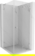Mexen Lunar-F L cabină de duș pliabilă dreapta 70 x 70 cm, transparent, crom - 836L-070-070-01-00-P