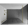 Mexen Kioto Walk-in zuhanyfal 140 x 200 cm, fekete rácsos, arany - 800-140-101-50-77