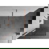 Mexen Kioto perete de duș 70 x 200 cm, transparent/Model negru 8 mm, Roz-auriu - 800-070-101-60-77