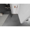 Mexen Kioto Walk-in zuhanyfal 90 x 200 cm, fekete rács 8 mm, rózsaarany - 800-090-101-60-77