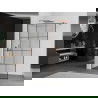 Mexen Kioto perete de duș 100 x 200 cm, transparent/Model negru 8 mm, Roz-auriu - 800-100-101-60-77