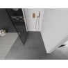 Mexen Kioto perete de duș Walk-in 100 x 200 cm, grilaj negru 8 mm, aur roz - 800-100-101-60-77