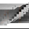 Mexen Kioto perete de duș 100 x 200 cm, transparent/Model negru 8 mm, Roz-auriu - 800-100-101-60-77