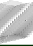 Mexen Lunar-F L összecsukható jobb zuhanykabin 100 x 80 cm, átlátszó, króm - 836L-100-080-01-00-P