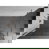 Mexen Kioto perete de duș 140 x 200 cm, transparent/Model negru 8 mm, Roz-auriu - 800-140-101-60-77