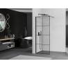 Mexen Kioto panou de duș Walk-in 70 x 200 cm, grilaj negru 8 mm, negru - 800-070-101-70-77