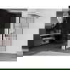 Mexen Kioto perete de duș 80 x 200 cm, transparent/Model negru 8 mm, Neagră - 800-080-101-70-77
