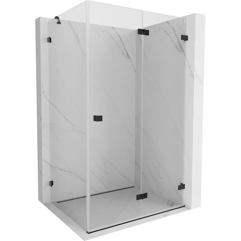 Mexen Lunar-F cabină de duș pliabilă dreapta 85 x 80 cm, transparent, negru - 836-085-080-70-00-P