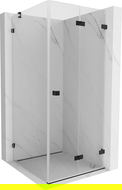 Mexen Lunar-F cabină de duș pliabilă dreapta 90 x 90 cm, transparent, neagră - 836-090-090-70-00-P