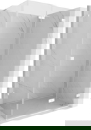 Mexen Lunar-F L összecsukható zuhanykabin jobb 100 x 80 cm, átlátszó, fehér - 836L-100-080-20-00-P