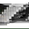 Mexen Kioto perete de duș 130 x 200 cm, transparent/Model negru 8 mm, Neagră - 800-130-101-70-77