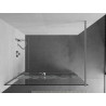 Mexen Kioto+ panou de duș cu raft Walk-in 80 x 200 cm, model alb, crom - 800-080-121-01-85