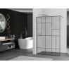Mexen Kioto perete de duș 70 x 200 cm, transparent/Model negru 8 mm, Crom - 800-070-101-01-78