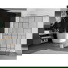 Mexen Kioto zuhanyfal 70 x 200 cm, Átlátszó/Fekete minta 8 mm, Króm - 800-070-101-01-78
