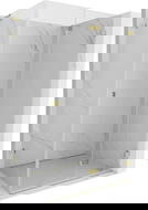 Mexen Lunar-F L cabina de duș pliată dreapta 95 x 80 cm, transparentă, auriu - 836L-095-080-50-00-P