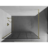 Mexen Kioto 80 x 200 cm-es Walk-in zuhanyfal, fekete mintázat 8 mm, arany - 800-080-101-50-78