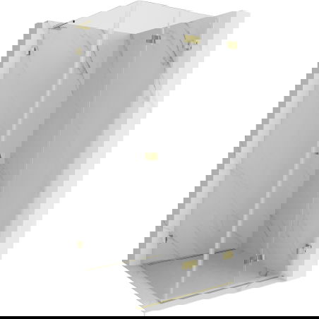 Mexen Lunar-F L cabină de duș pliabilă dreapta 90 x 90 cm, transparent, auriu - 836L-090-090-50-00-P