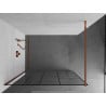 Mexen Kioto zuhanyfal Walk-in 80 x 200 cm, fekete minta 8 mm, rózsaarany - 800-080-101-60-78