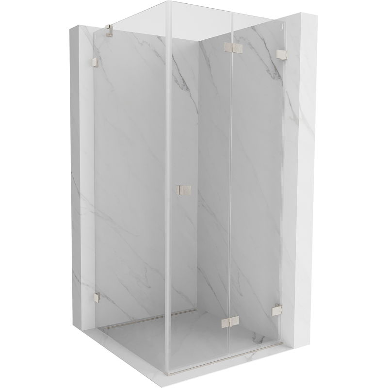 Mexen Lunar-F cabină de duș pliabilă dreapta 90 x 90 cm, transparent, nichel periat - 836-090-090-97-00-P