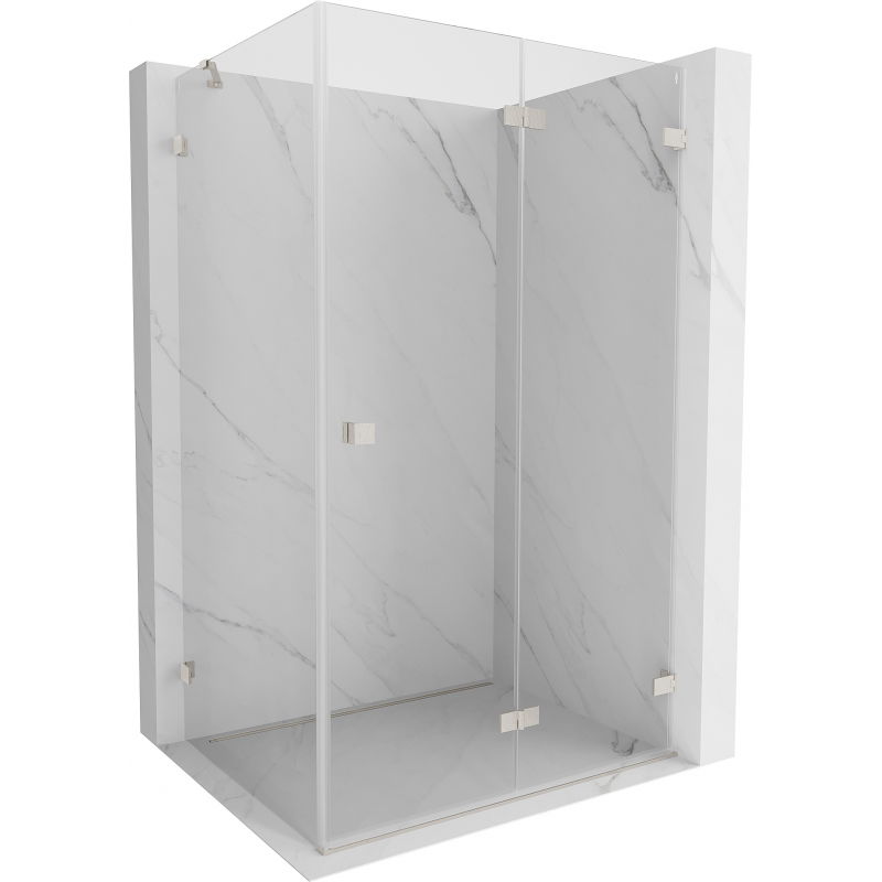 Mexen Lunar-F cabină de duș pliabilă dreapta 95 x 90 cm, transparent, nichel periat - 836-095-090-97-00-P