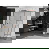 Mexen Kioto Walk-in zuhanyfal 120 x 200 cm, fekete minta 8 mm, rózsaarany - 800-120-101-60-78