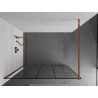 Mexen Kioto panou de duș Walk-in 140 x 200 cm, model negru 8 mm, aur roz - 800-140-101-60-78