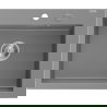 Mexen Elix chiuvetă de bucătărie din granit cu 1 compartiment 600 x 500 mm, gri, sifon crom - 6525601005-71