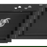 Mexen Elix chiuvetă de bucătărie din granit cu 1 compartiment 600 x 500 mm, negru/argintiu metalizat, sifon crom - 6525601005-73