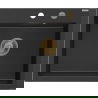 Mexen Elix gránit mosogató 1 rekeszes 600 x 500 mm, fekete/ezüst metál, arany szifon - 6525601005-73-G