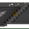 Mexen Elix chiuvetă granitică cu 1 compartiment 600 x 500 mm, negru stropit, sifon auriu - 6525601005-76-G