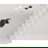 Mexen Elix egymedencés gránit mosogató 600 x 500 mm, fehér, fekete szifon - 6525601005-20-B