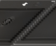 Mexen Elix 1-medencés gránit mosogató 600 x 500 mm, fekete/arany metál, fekete szifon - 6525601005-75-B