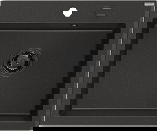 Mexen Elix chiuvetă de bucătărie granit cu 1 compartiment 600 x 500 mm, negru/auriu metalic, sifon negru - 6525601005-75-B