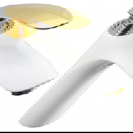 Mexen Lily bateria pentru chiuvetă, albă/aurie - 73600-25