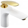 Mexen Lily bateria pentru chiuvetă, albă/aurie - 73600-25