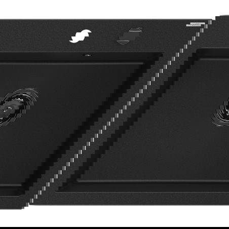 Mexen Elix chiuvetă granit 1-cameră 600 x 500 mm, negru, sifon negru - 6525601005-77-B