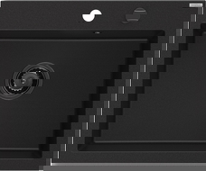 Mexen Elix chiuvetă granit 1-cameră 600 x 500 mm, negru, sifon negru - 6525601005-77-B