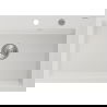 Mexen Elix 1 rekeszes gránit mosogató 700 x 500 mm, fehér, króm szifon - 6526701005-20