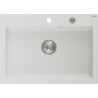 Mexen Elix chiuvetă de bucătărie din granit cu 1 cuvă 700 x 500 mm, alb, sifon crom - 6526701005-20